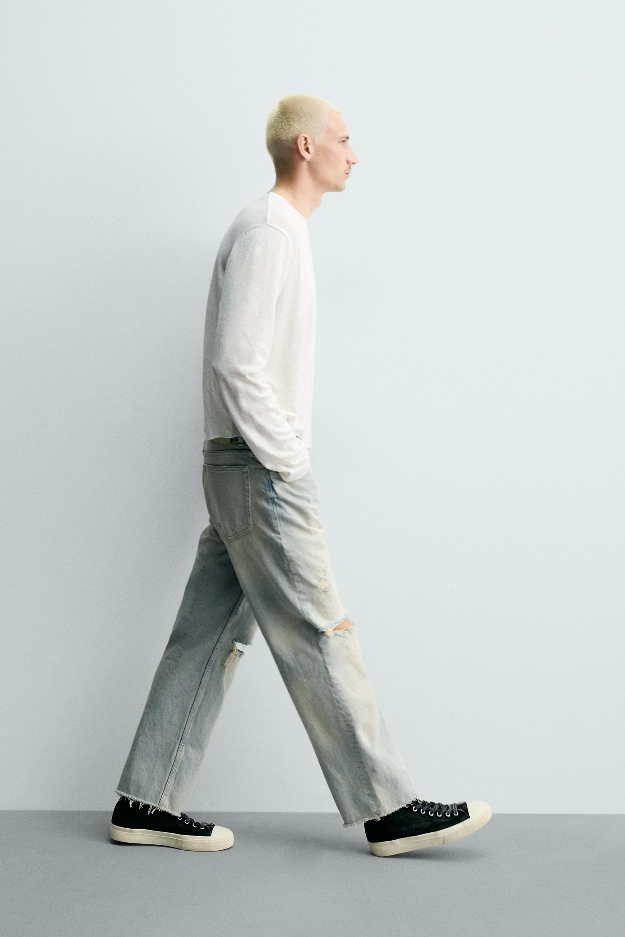 STRAIGHT CROPPED FIT JEANS